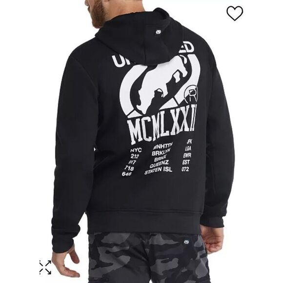 ECKO UNTLD - NWT - M Sz 3X - Small Tilt Fleece-Lined Hoodie in Charcoal & Black - Picture 4 of 16